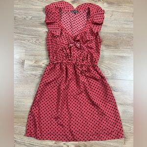 BeBop Red and Black Polka Dot Mini Dress